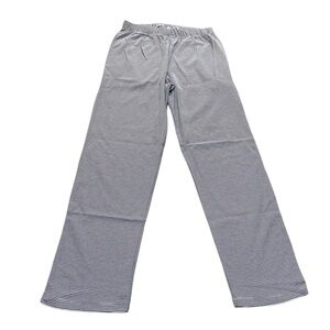 NEW LAKE Men’s Pima Pajama Pants True Navy White Striped Cotton Small